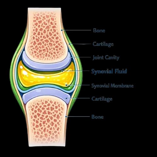 Joint Lubrication & Synovial Fluid Diagram